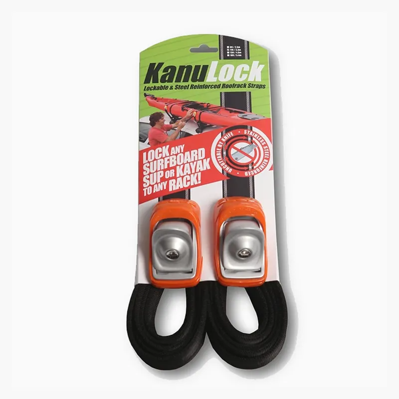 Kanu Lock Steel Lockable Tie Down Straps 11ft Orange